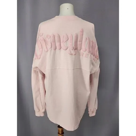 Disneyland Resort Sweatshirt Womens Small Pink Spirit Jersey Glitter Pullov - Picture 4 of 16